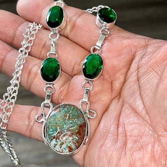 Chrysocolla Pendant Necklace - Picture 1 of 11